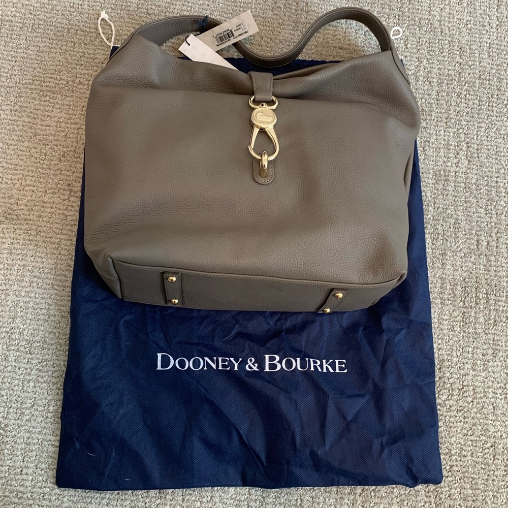 Grey leather Dooney & Bourke purse